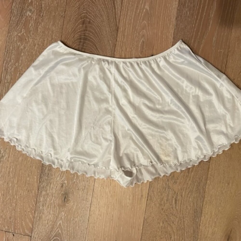 Vintage Stan Herman ivory lace top w/shorts lingerie S - Picture 2 of 2